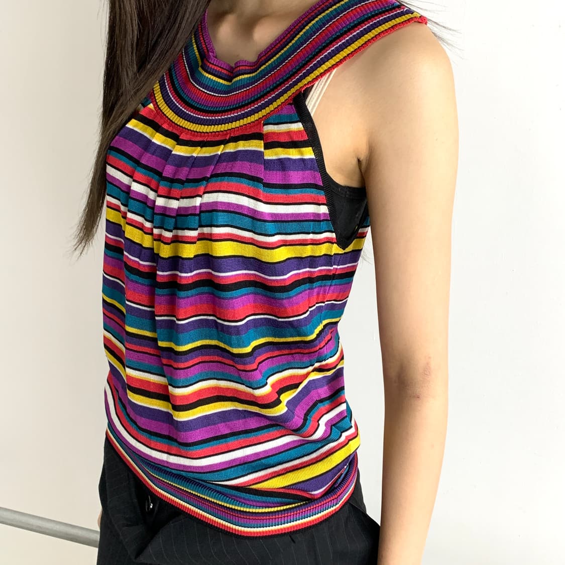 겐조 스트라이프 패턴 슬리브리스 탑 상품이미지3