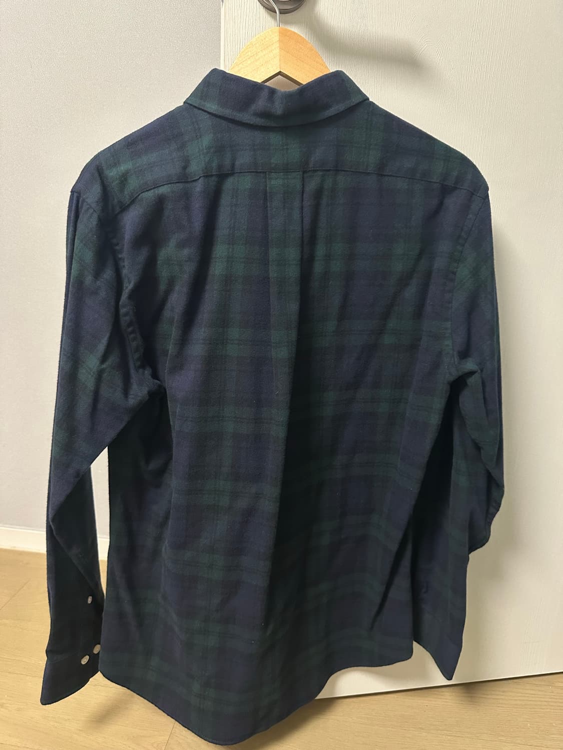 브룩스브라더스 네이비/그린 체크 플란넬 셔츠[L] 상품이미지3