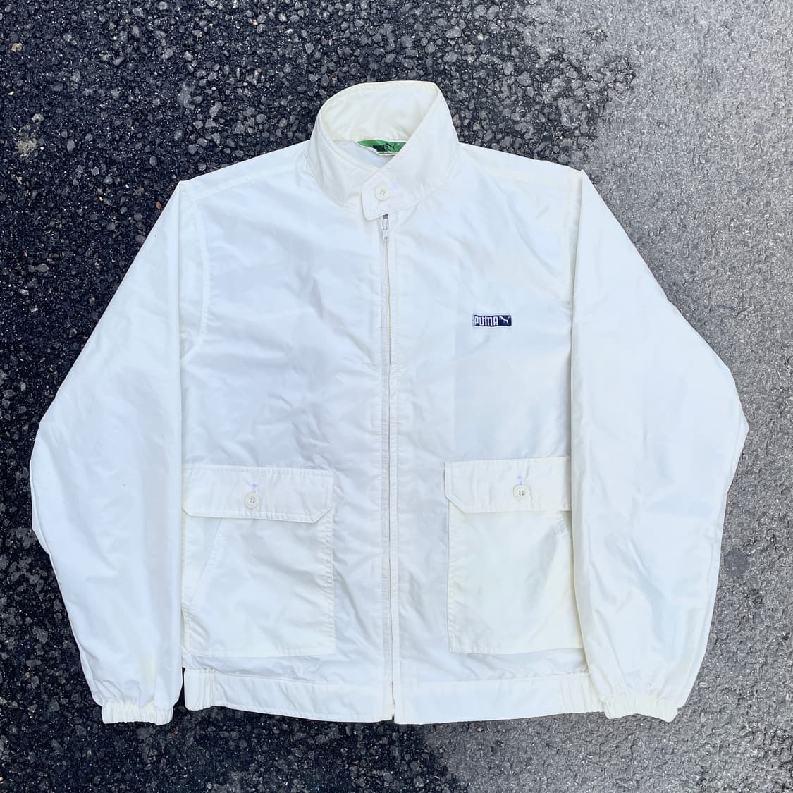 90s 푸마 하이넥 차이나카라 올드스쿨 나일론 트랙자켓 바람막이 L 상품이미지3