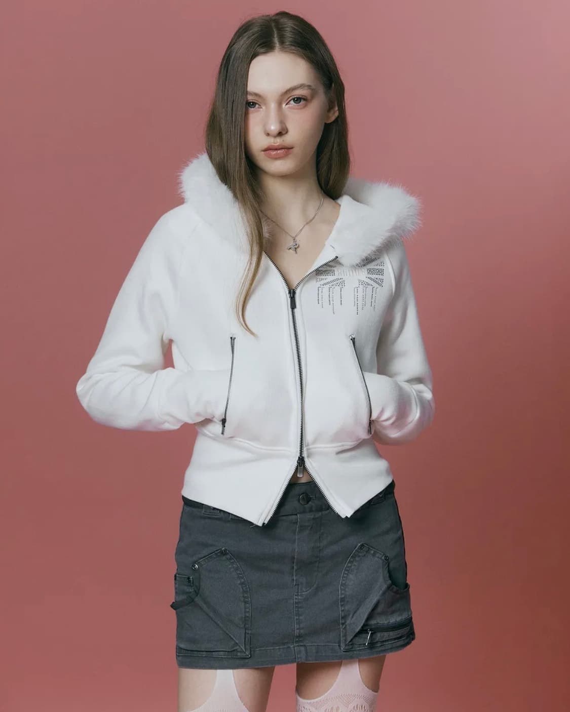 플리즈노팔로우 Becky Fur Hoodie Jacket 베키퍼 후디 상품이미지2