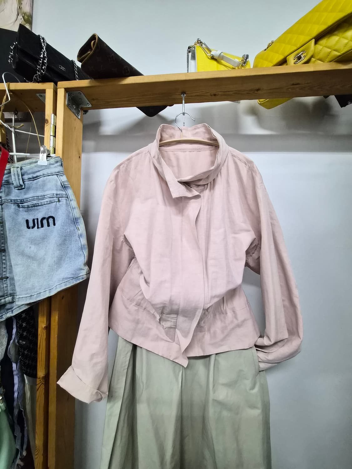 마인 린넨폴리 파우더 핑크 점퍼 상품이미지2