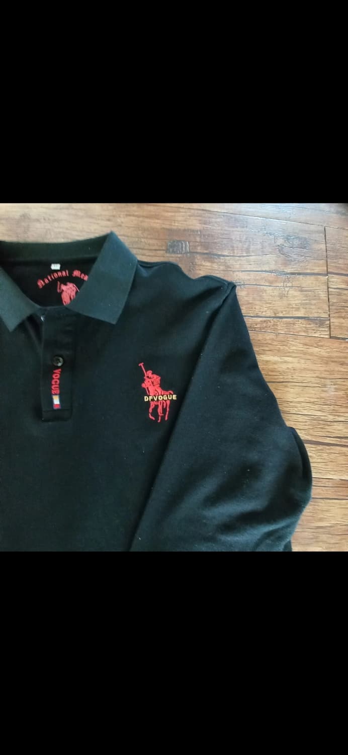 DFVOGUE  폴로긴팔 카라티 블랙 XL 상품이미지3