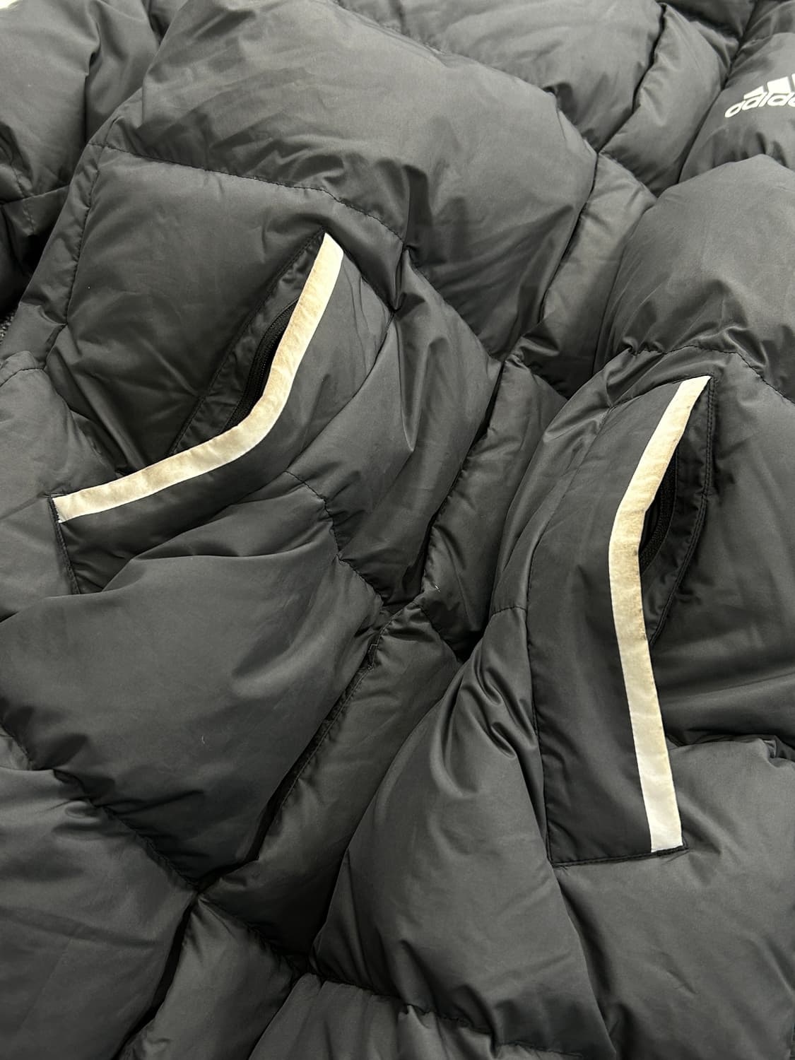 아디다스 사이드라인 덕다운 그레이 롱패딩 M 상품이미지7