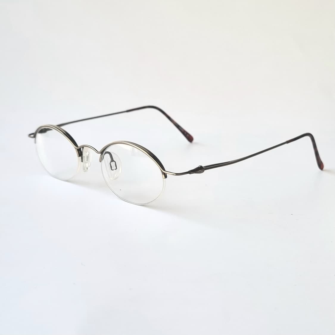 데드스탁 빈티지 오벌형 엔틱 반무테 안경테 463 상품이미지5