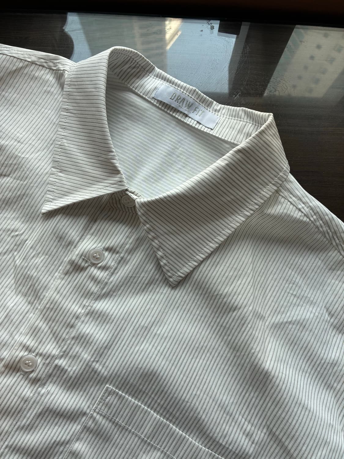 (M) 드로우핏 페이퍼 코튼 오버핏 셔츠 [LEMON] 판매 상품이미지9