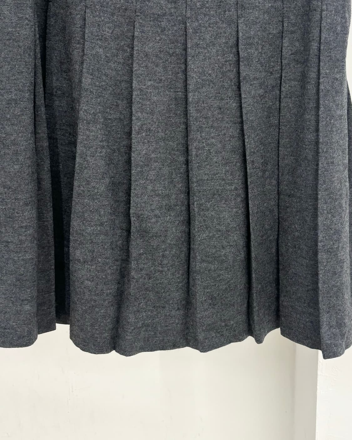 버버리 그레이 그레이 코튼 플리츠 스커트 상품이미지3