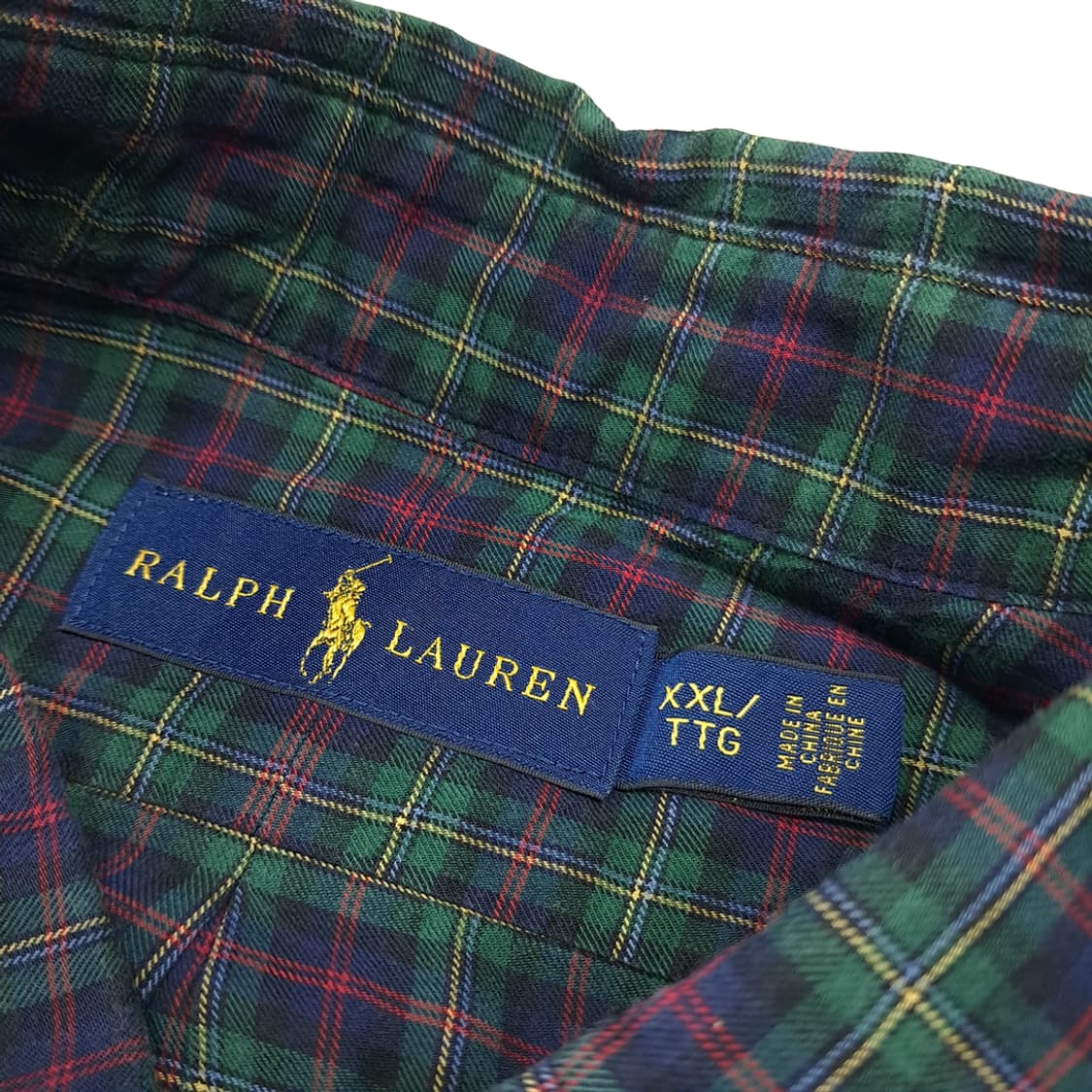 CL578 2XL 폴로 00s 모던 블랙워치 타탄체크 셔츠 남방 상품이미지3