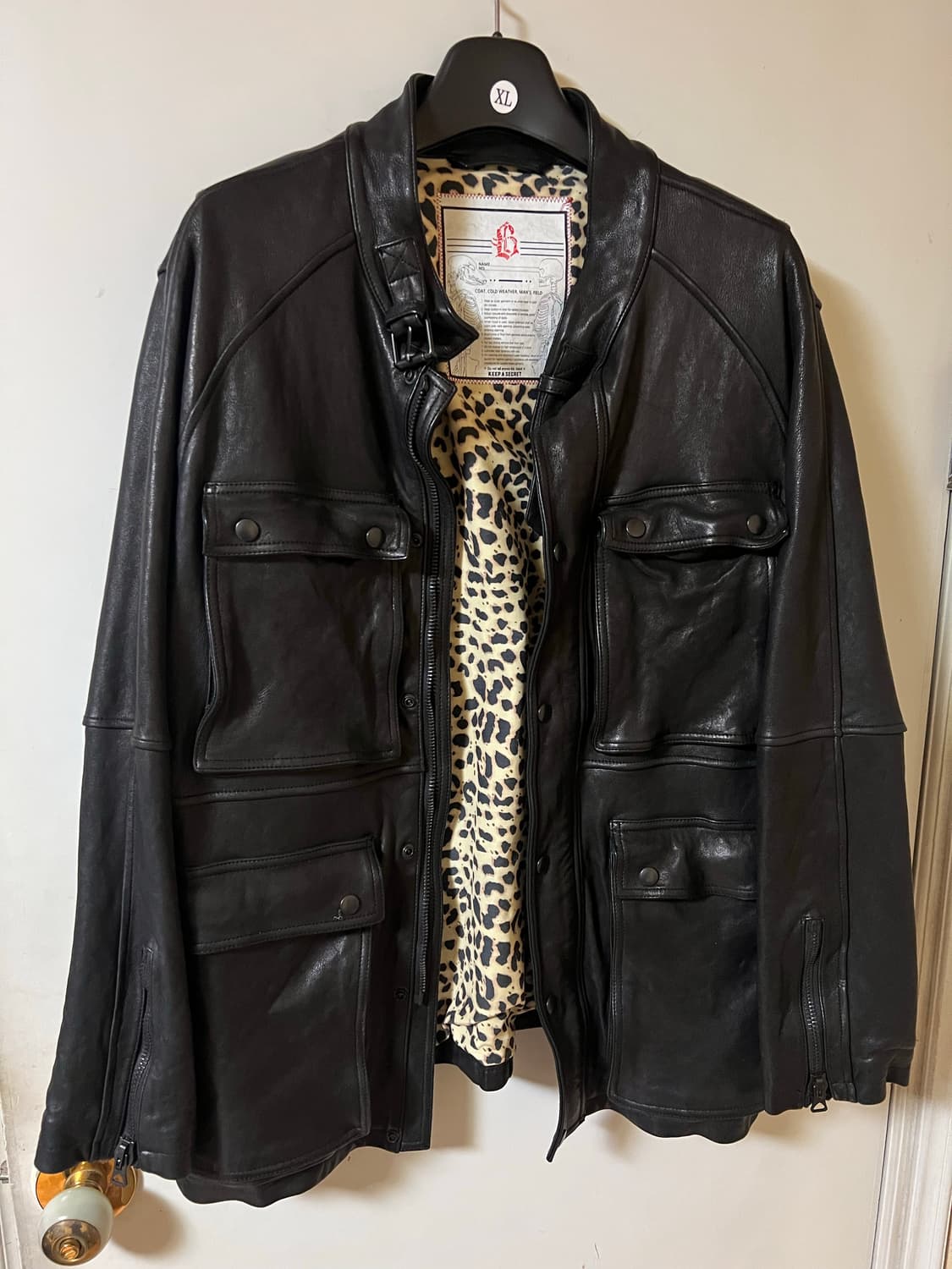 블랙아웃 레더 바이커 XL 상품이미지1