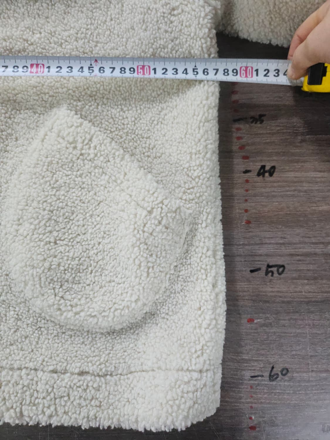 SOUP 두툼  뽀글이 양털 쉐르파 자켓 아이보리  free 상품이미지5