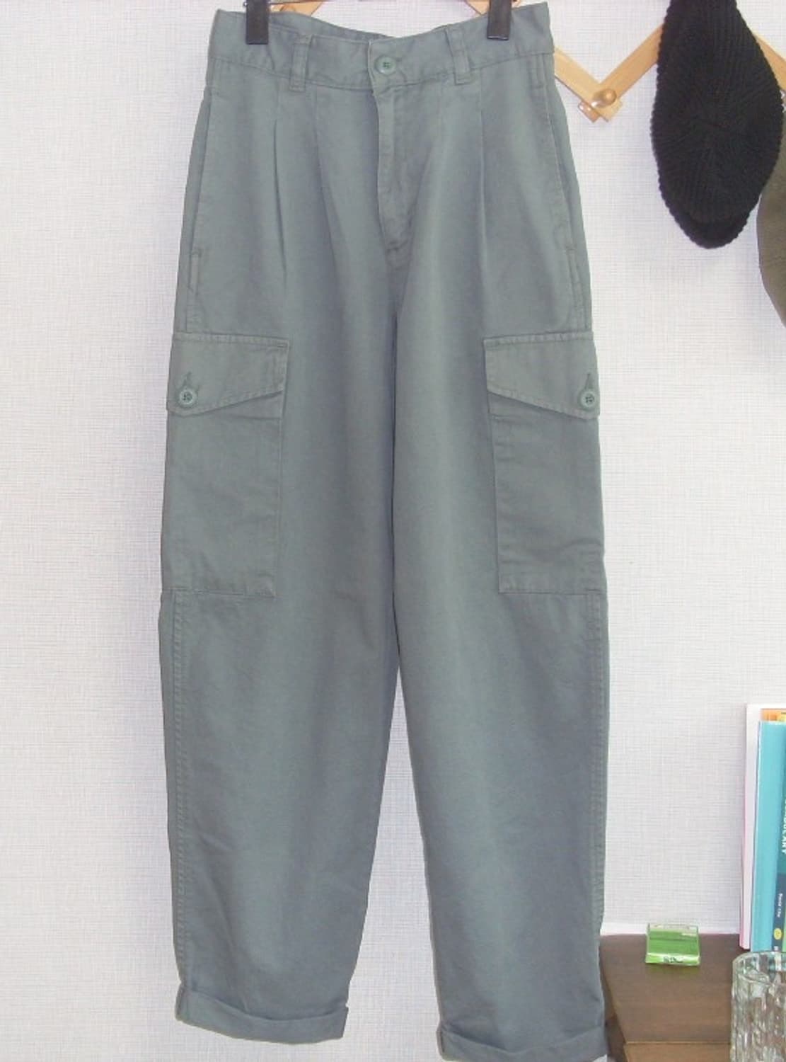 (W) 칼하트 WIP 스모크 그린 가먼트 다이드 콜린스 팬츠 상품이미지3