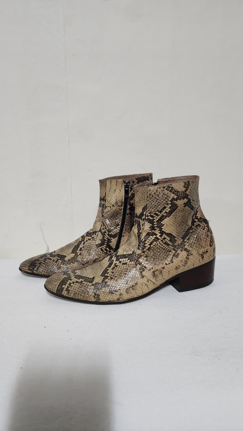 미라드 빈티지 수제화 파이톤 무늬 웨스턴 부츠 상품이미지1