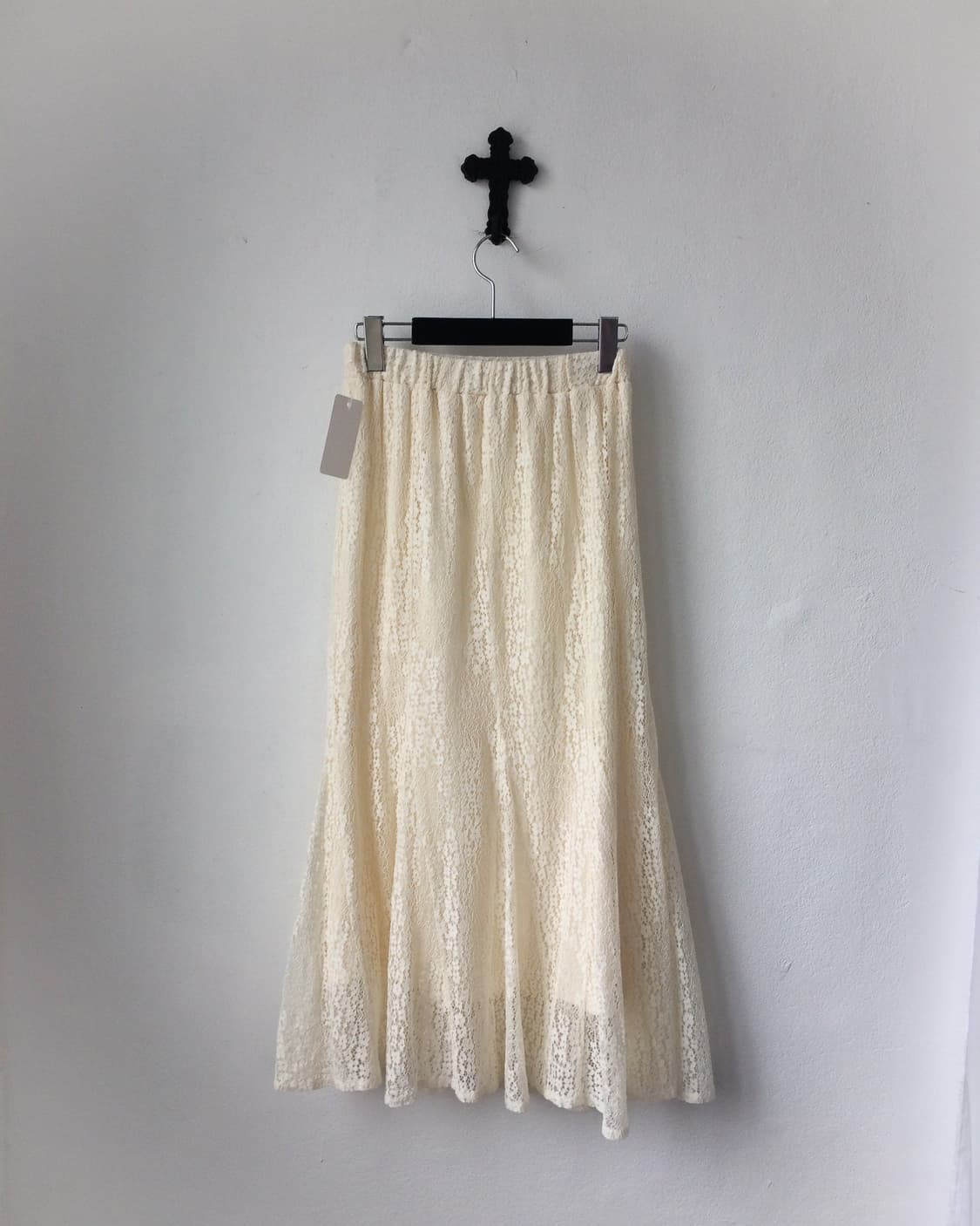 Flower pattern crochet long skirt 상품이미지2