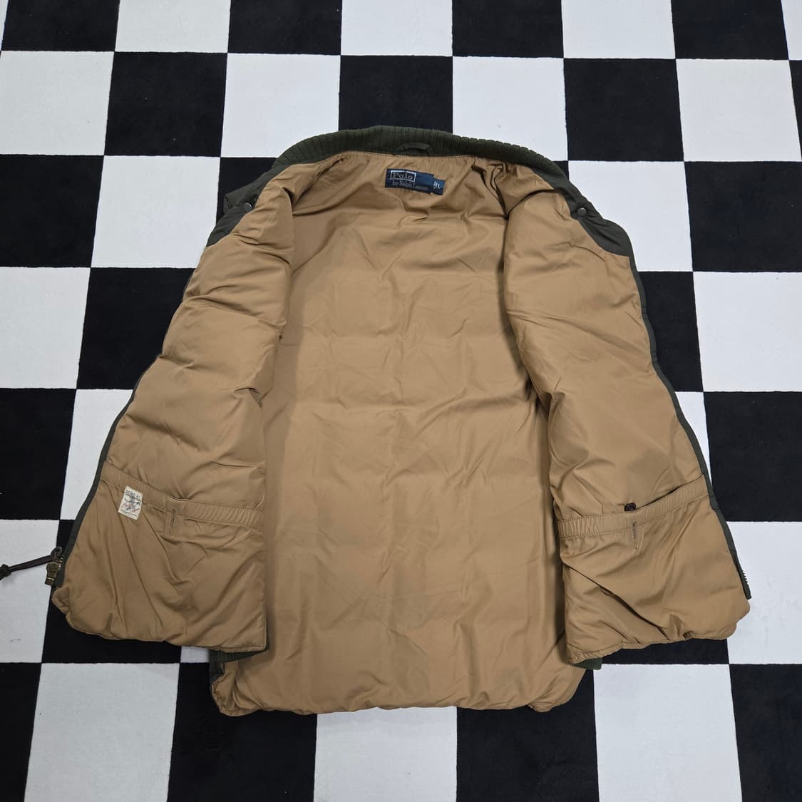 L 폴로랄프로렌 헌팅 밀리터리 오리털 다운 베스트 카키 상품이미지5