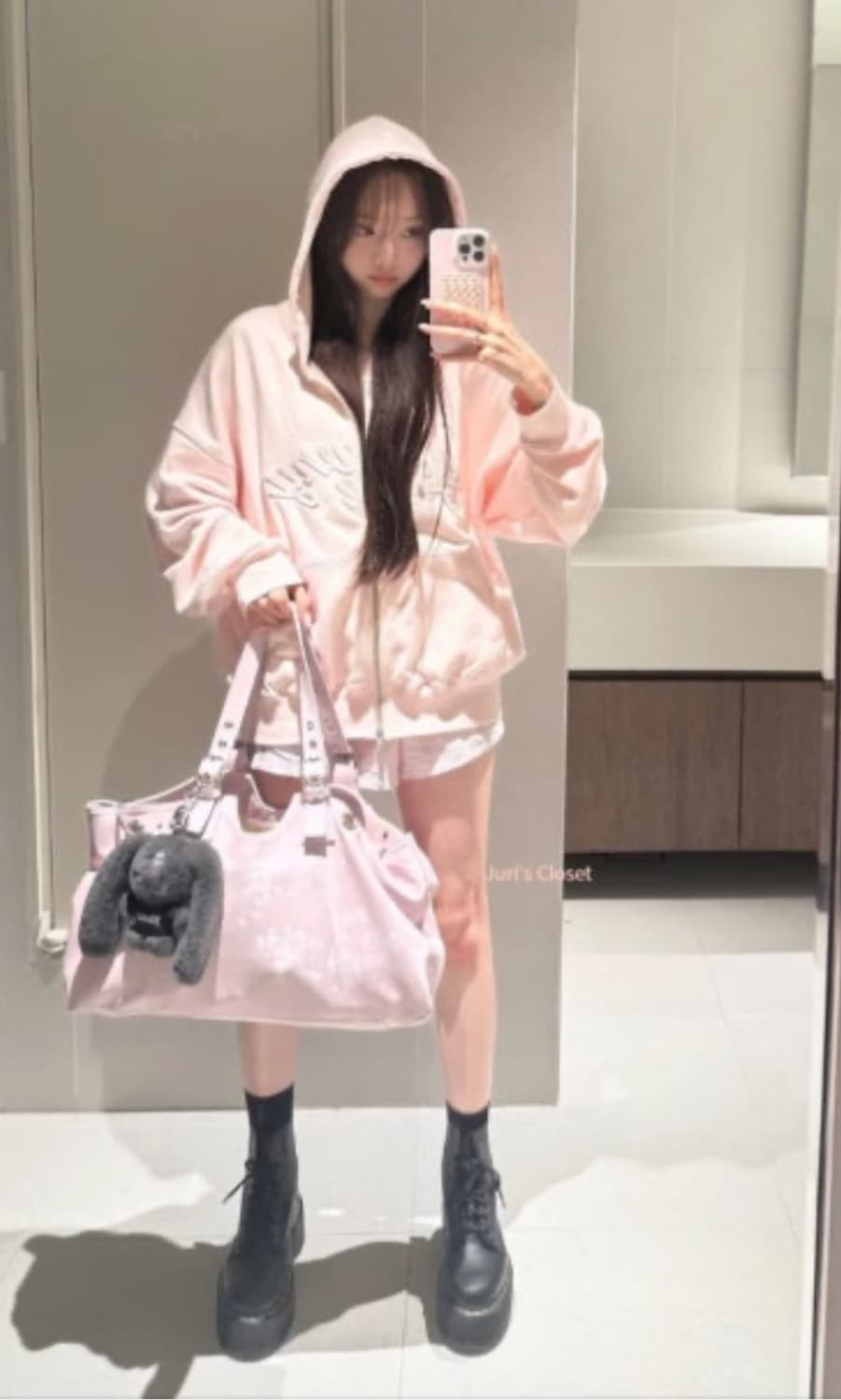 글로니 조던 후드집업 pink 상품이미지2