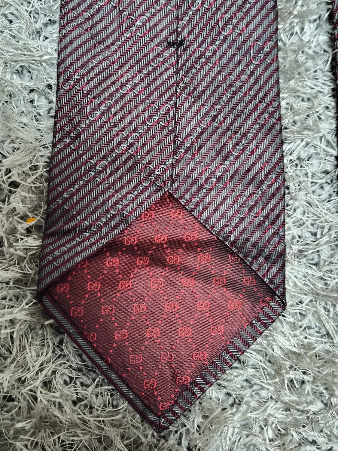 구찌GUCCI 자카드 사선 넥타이 Free - N16 상품이미지4