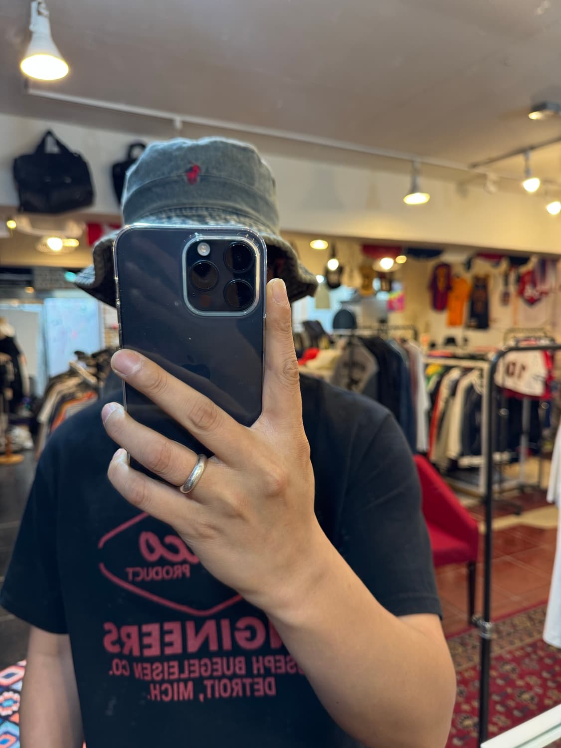 90s USA 생산 폴로 랄프로렌 빈티지 데님 버킷햇  상품이미지5