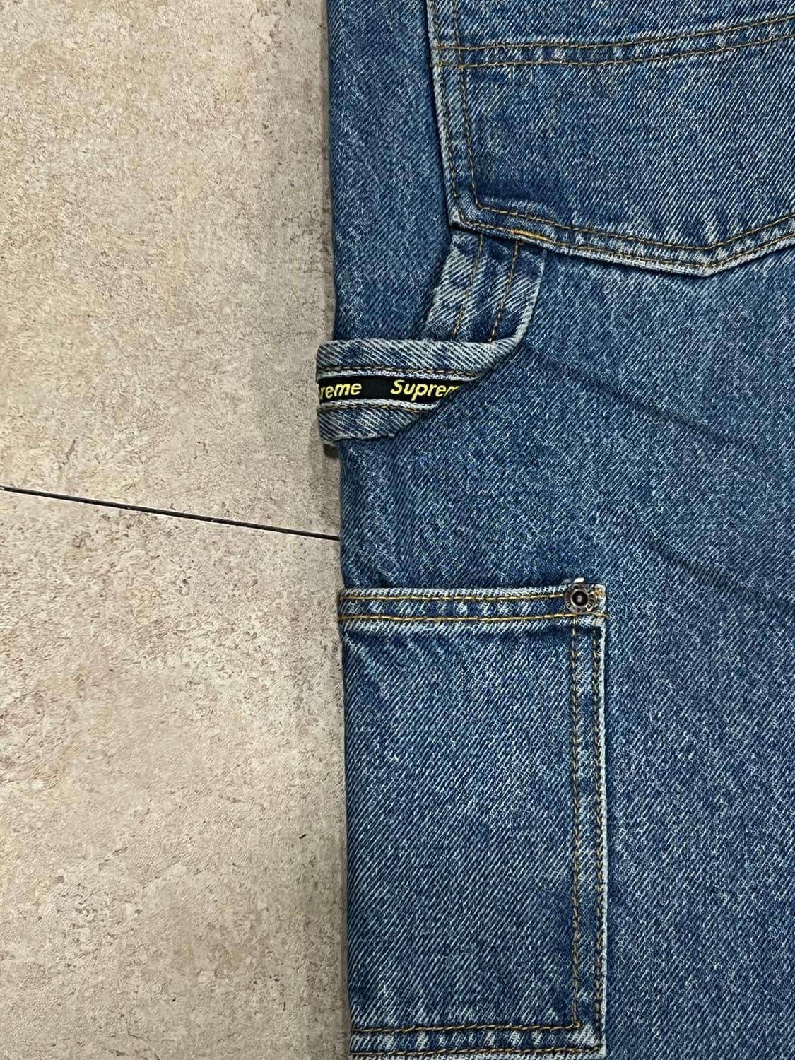 슈프림 더블 니 페인터 팬츠 워시드 인디고 상품이미지8