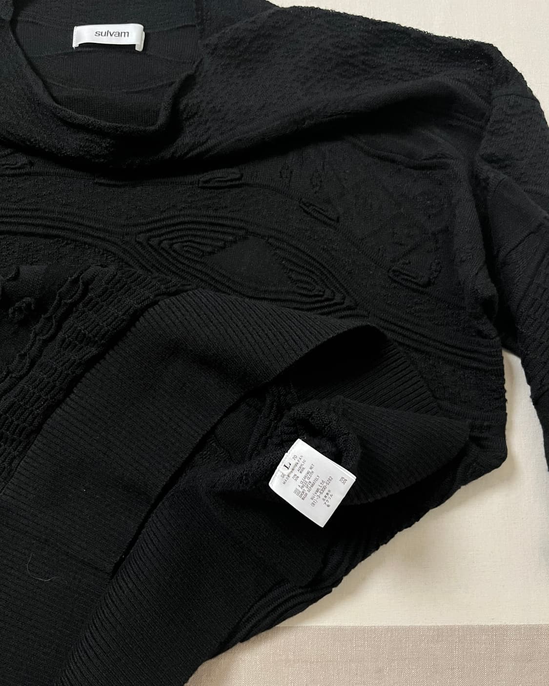 설밤 패턴 자가드 니트 sulvam 상품이미지9