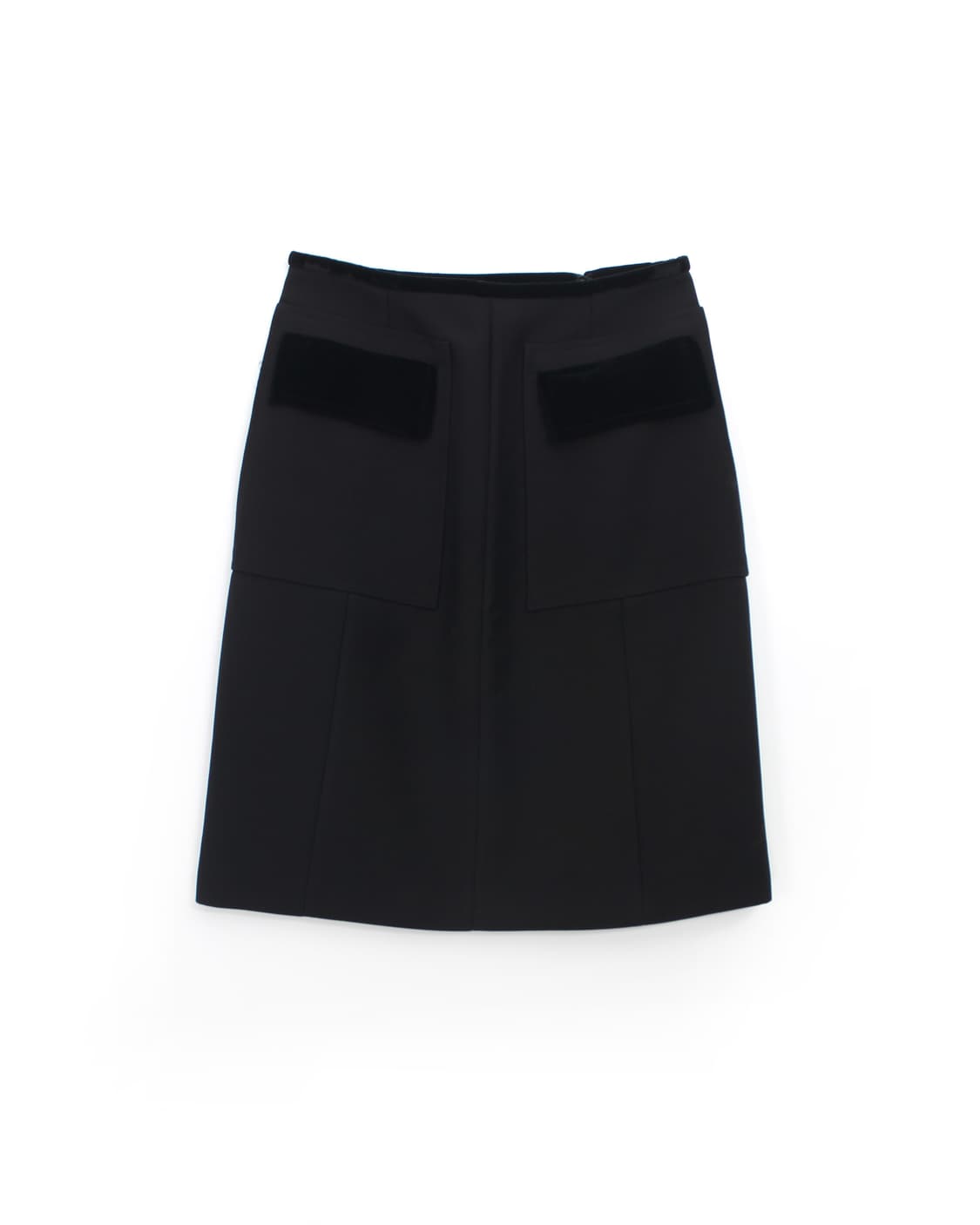 구찌 gucci 빈티지 울 벨벳 에이라인 블랙 미디 스커트 상품이미지1