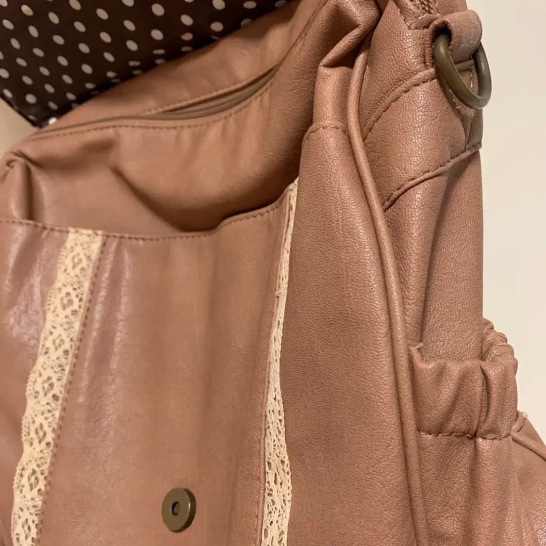 [빈티지] 모리걸 가죽 레이스 백팩 상품이미지4