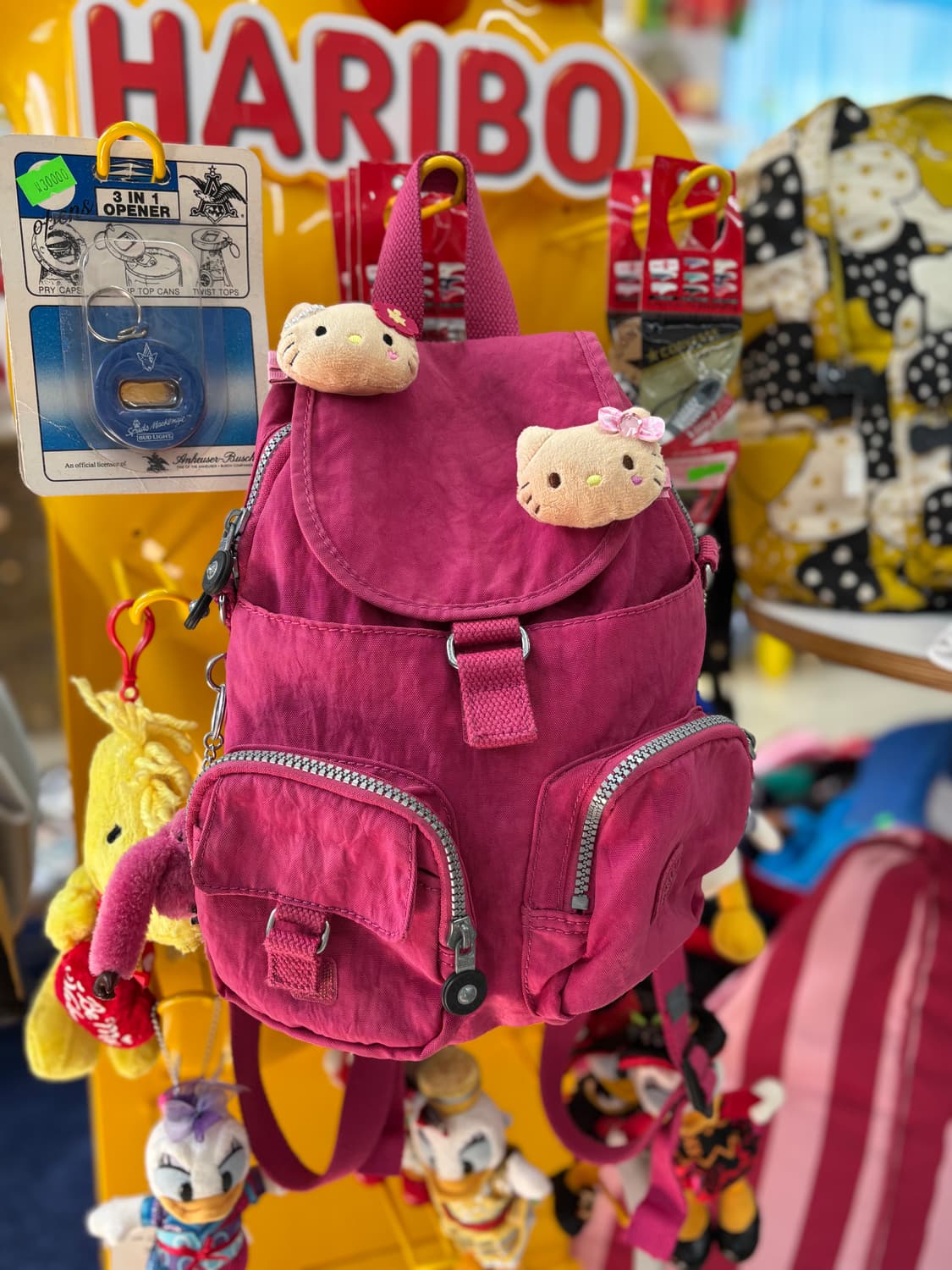 Vintage Deep Pink Kipling Mini Backpack 상품이미지1