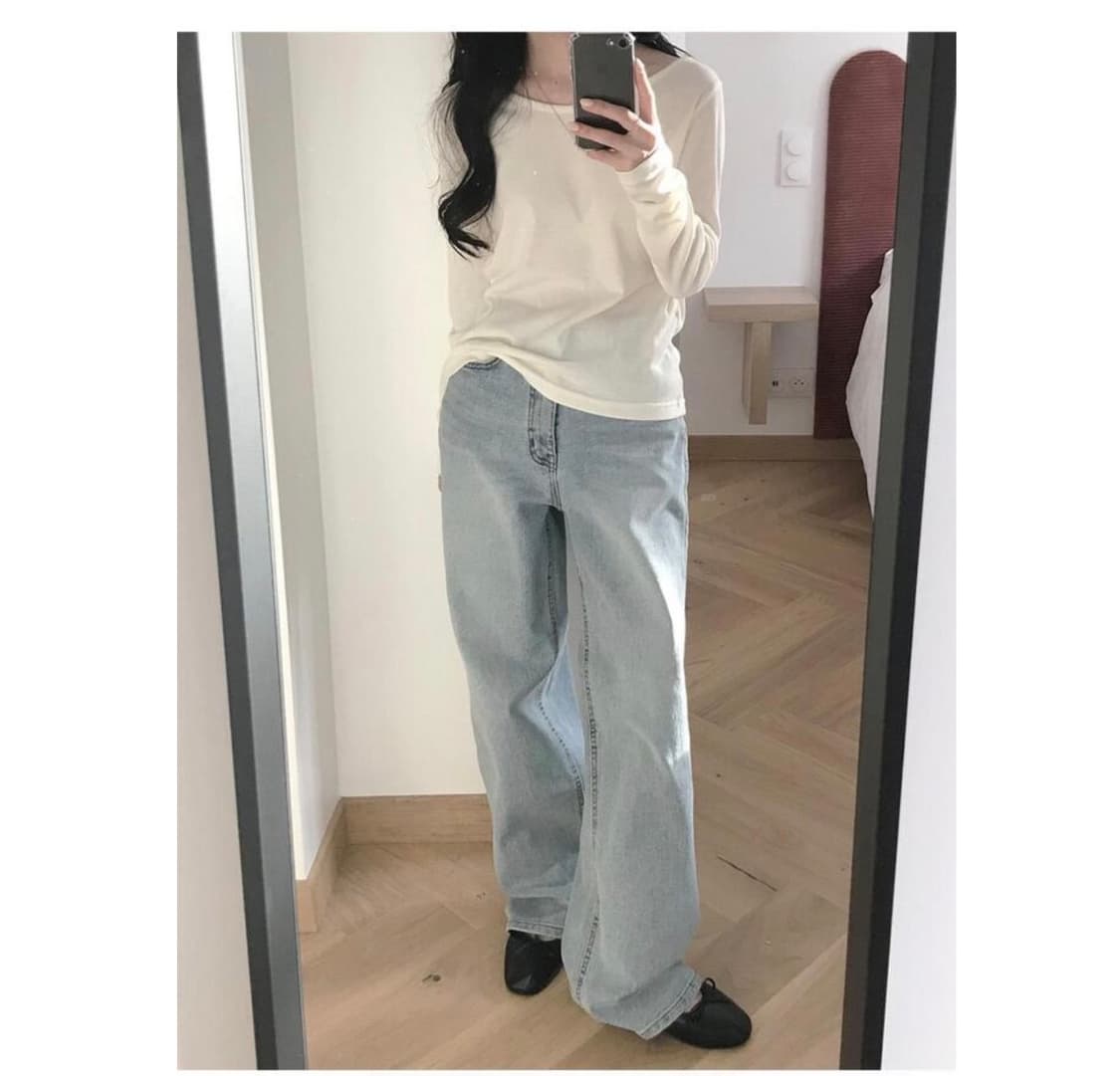 [XS] Minipoe 미니포에 우먼즈 연청 데님팬츠 상품이미지8