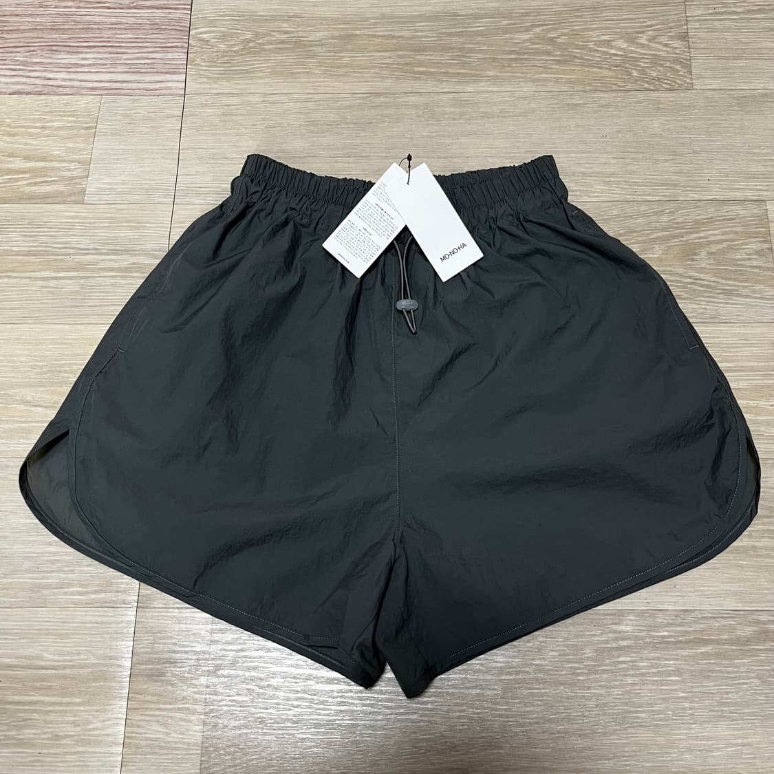 (ONE SIZE) 새상품 모노하 MONOHA 페이퍼 숏 팬츠 그레이 상품이미지2