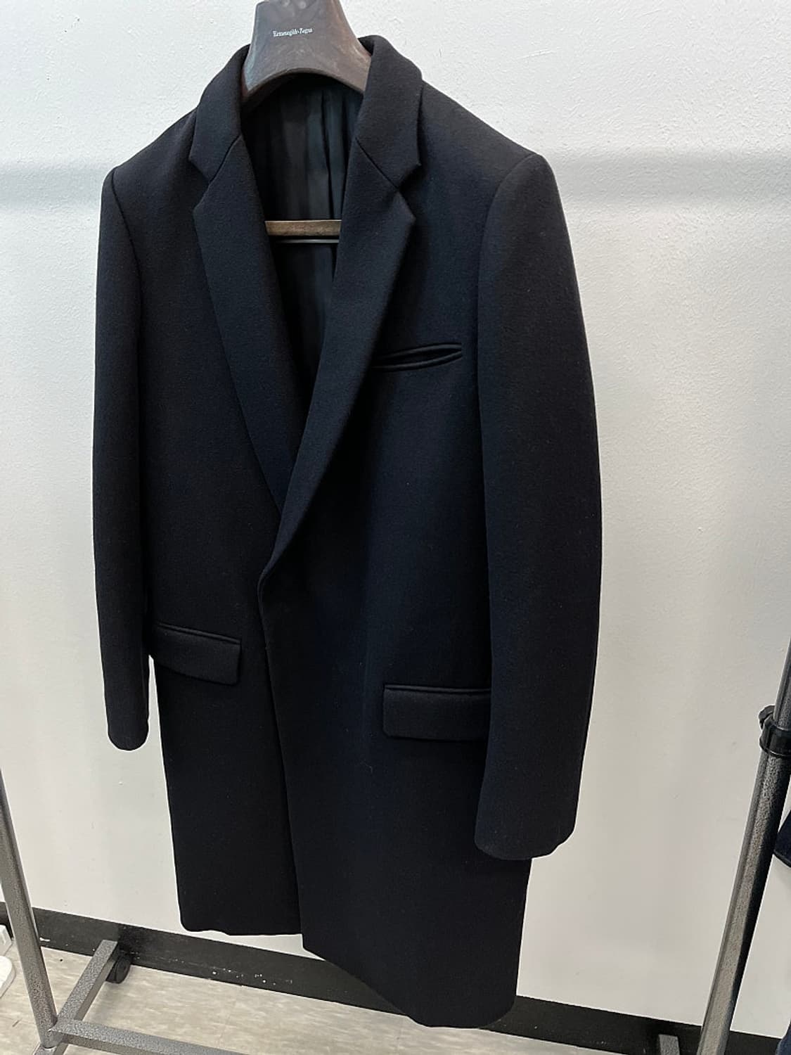 슬림100) 솔리드옴므 블랙 싱글코트 상품이미지1