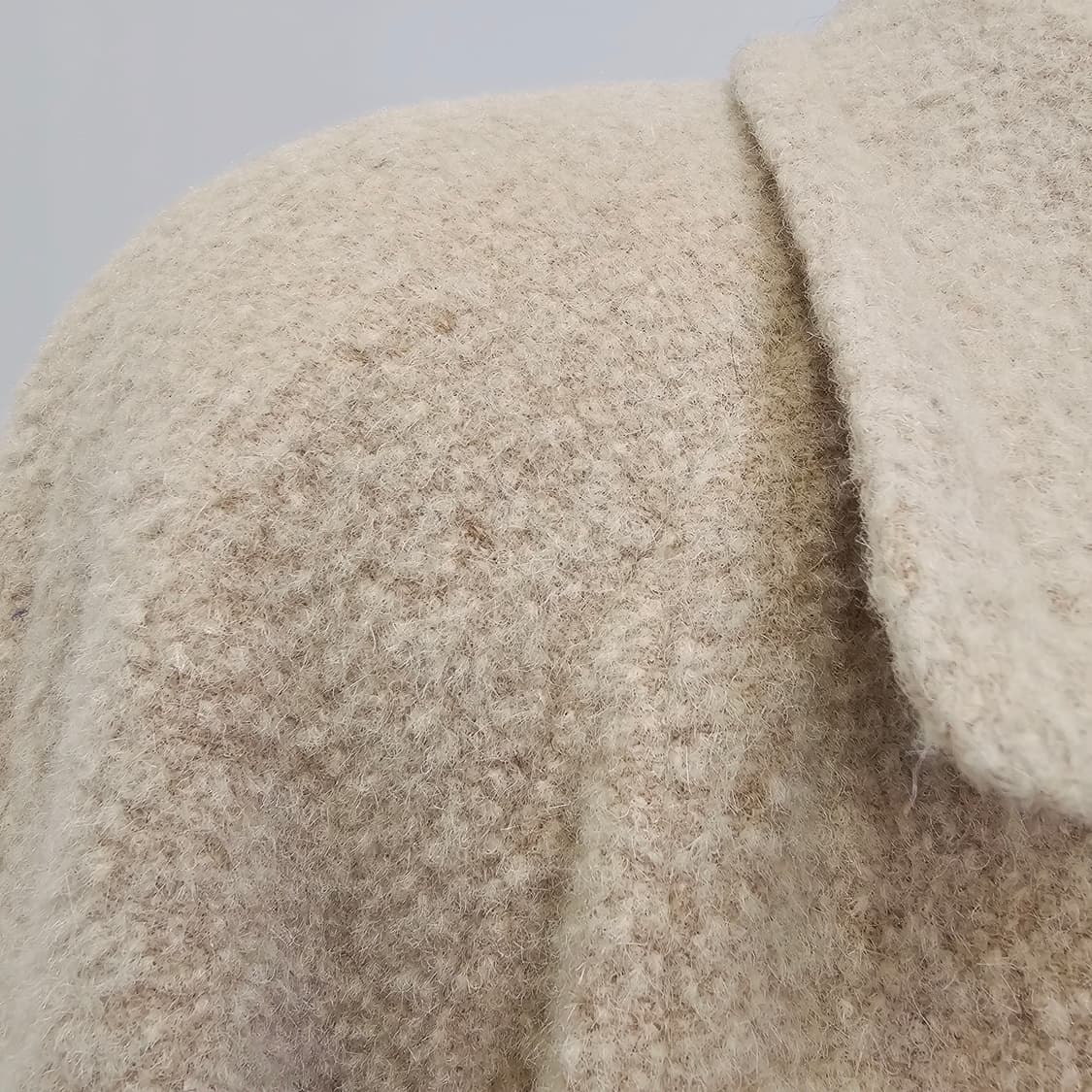 SANYO 울 블렌드 내추럴 베이지 하프코트 상품이미지7