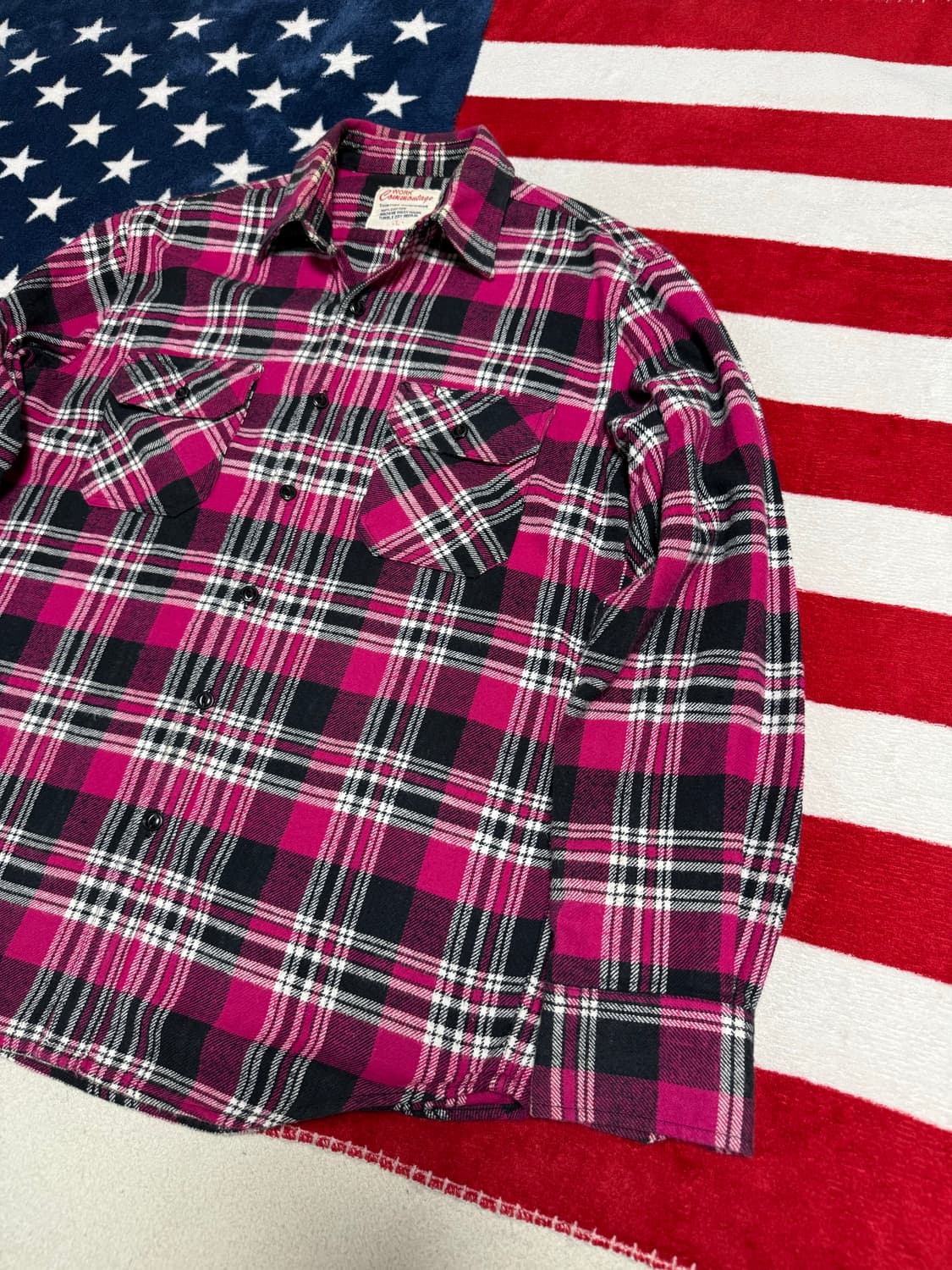 빈티지플란넬셔츠 워크웨어 flannel shirt 타탄체크 vintage 상품이미지3