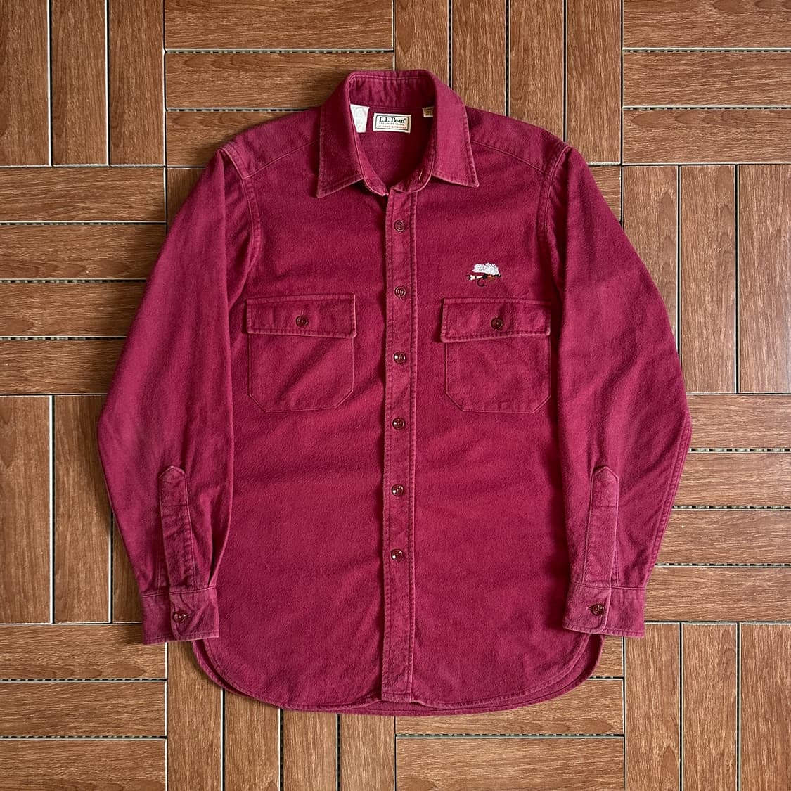 90‘s L.L.Bean usa flannel chamois shirts 상품이미지1