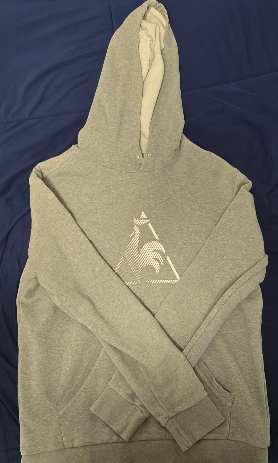 르꼬끄 스포티 Lecoq 빅로고 그레이 후디 후드티 상품이미지2