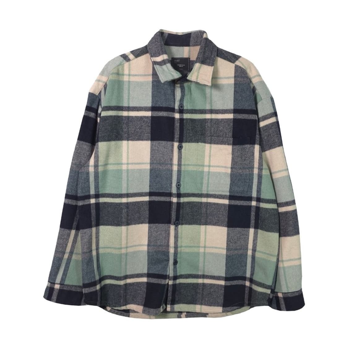 R.ZIOZIA 지오지아 울 블렌드 오버핏 그린 타탄 체크 셔츠 105 상품이미지1