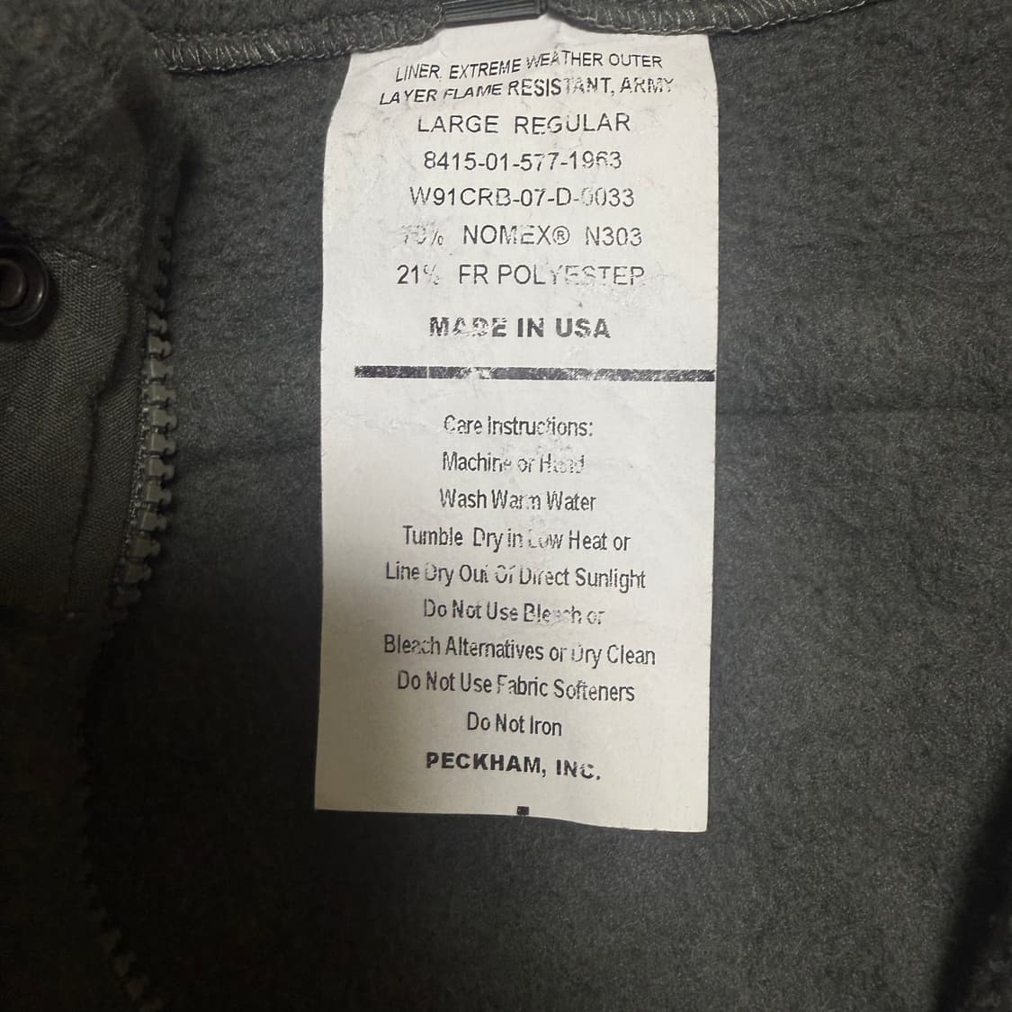 [military] 밀리터리 OG 미군 전차병 폴라텍 후리스 L-r 상품이미지3