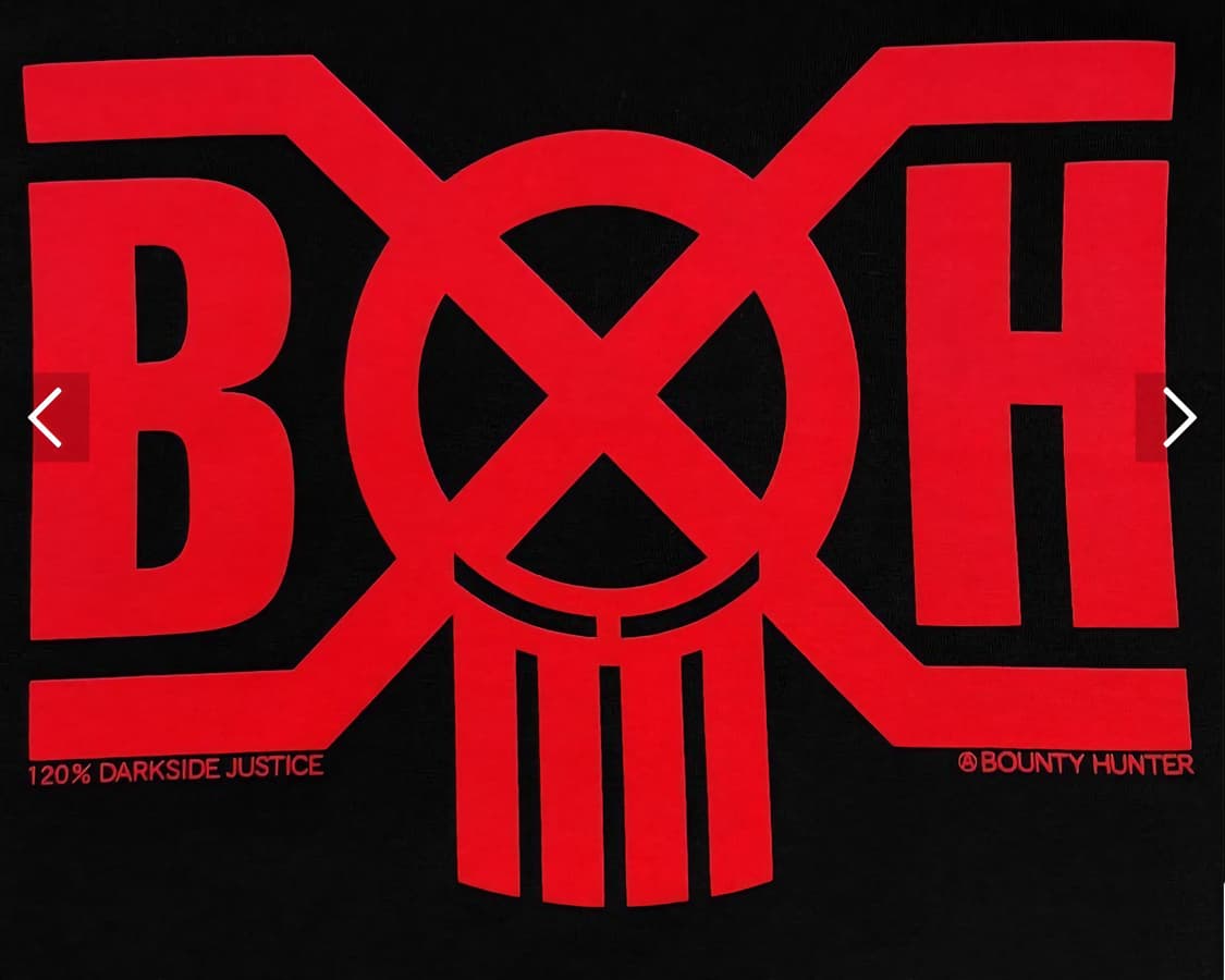 바운티헌터 블랙레드 로고 반팔 티셔츠(XXL) 상품이미지6