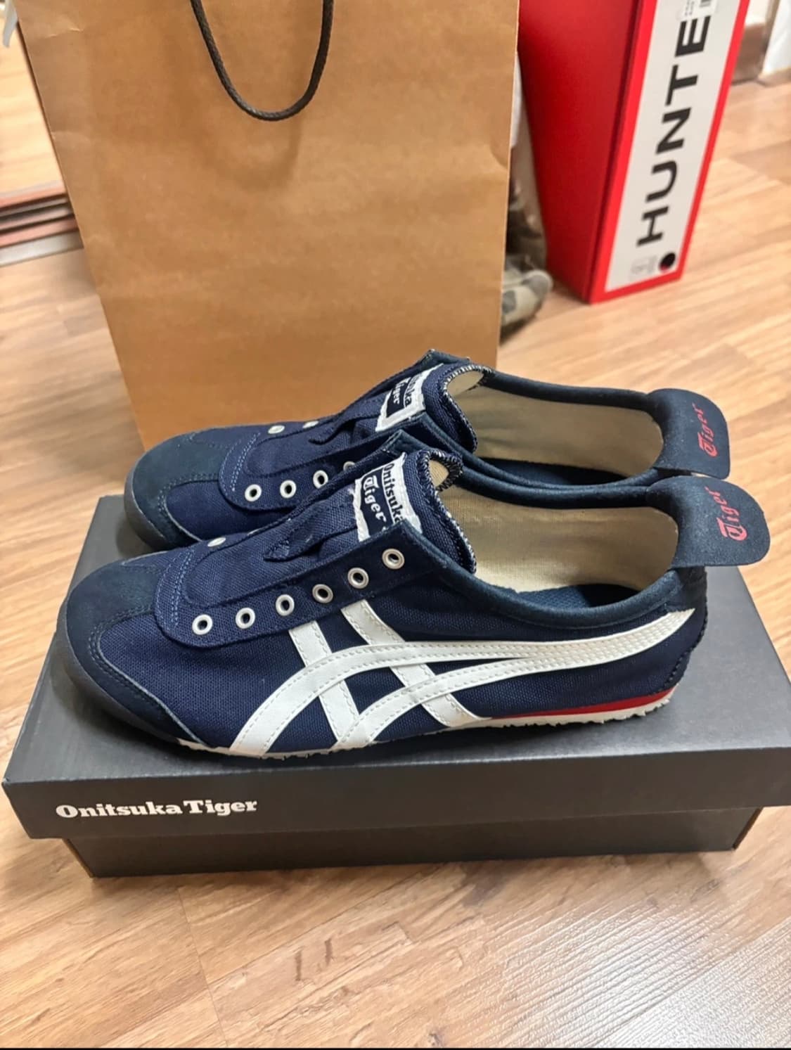 오니츠카 타이거 멕시코 66 슬립온 네이비 오프화이트 250 상품이미지1