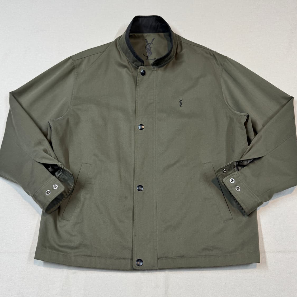 L) YSL 입생로랑 올리브 그린 해링턴 자켓 상품이미지2
