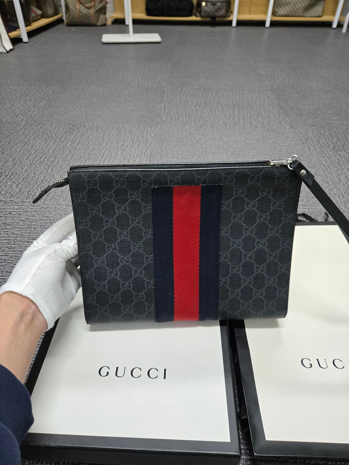 [특가][정품]구찌 웹삼선 클러치백 상품이미지1