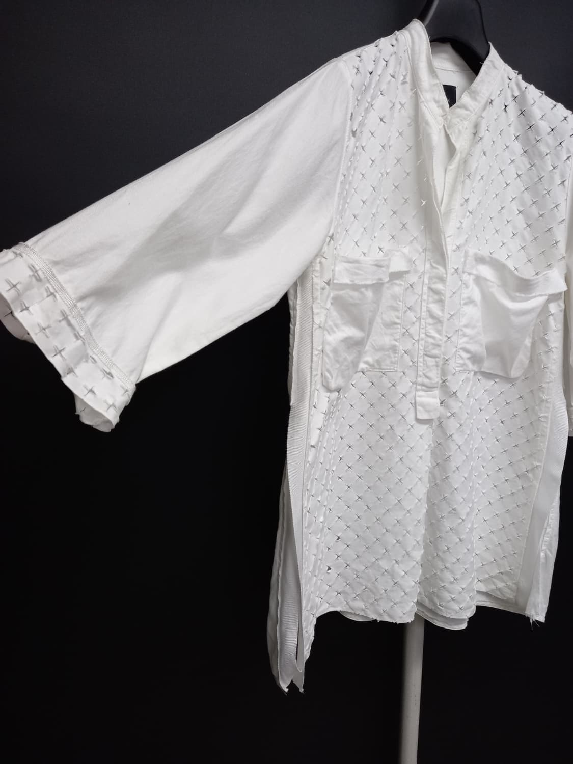 랑방 춘하추 펀칭아일렛 7부 블라우스 44-66 상품이미지4