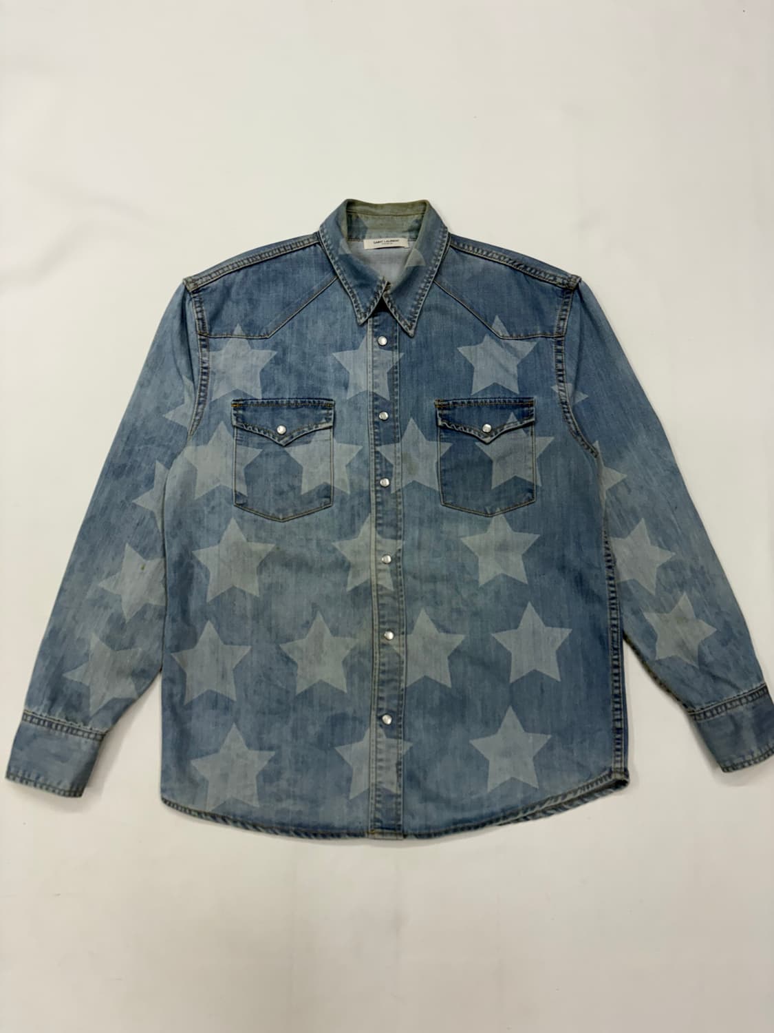 생로랑 스타패턴 웨스턴 카우보이 데님셔츠 상품이미지3