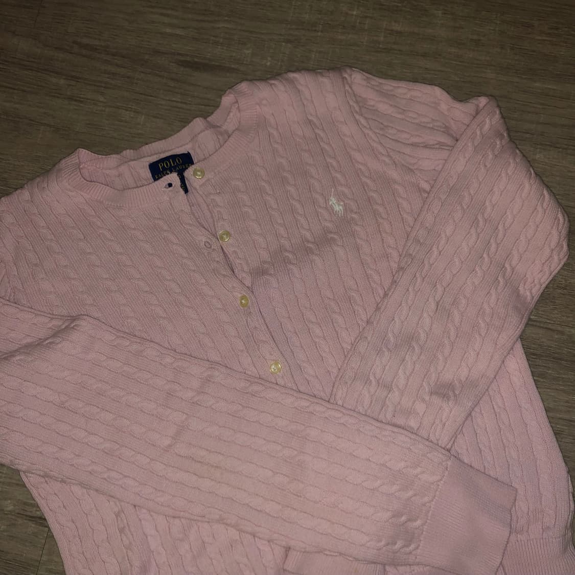 폴로 걸즈 가디건 핑크 상품이미지3