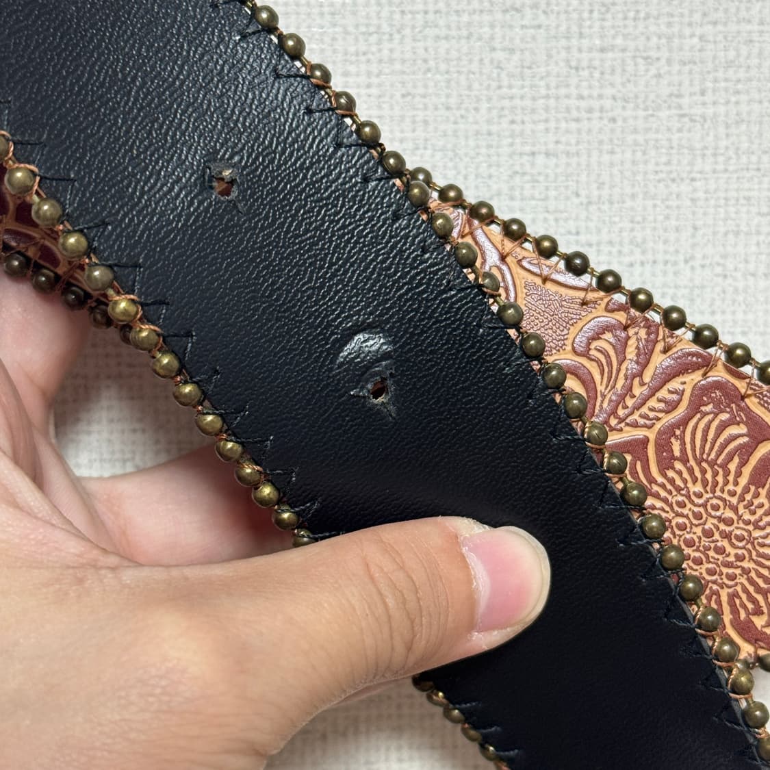 빈티지 에스닉 오리엔탈 플라워 패턴 벨트 상품이미지2