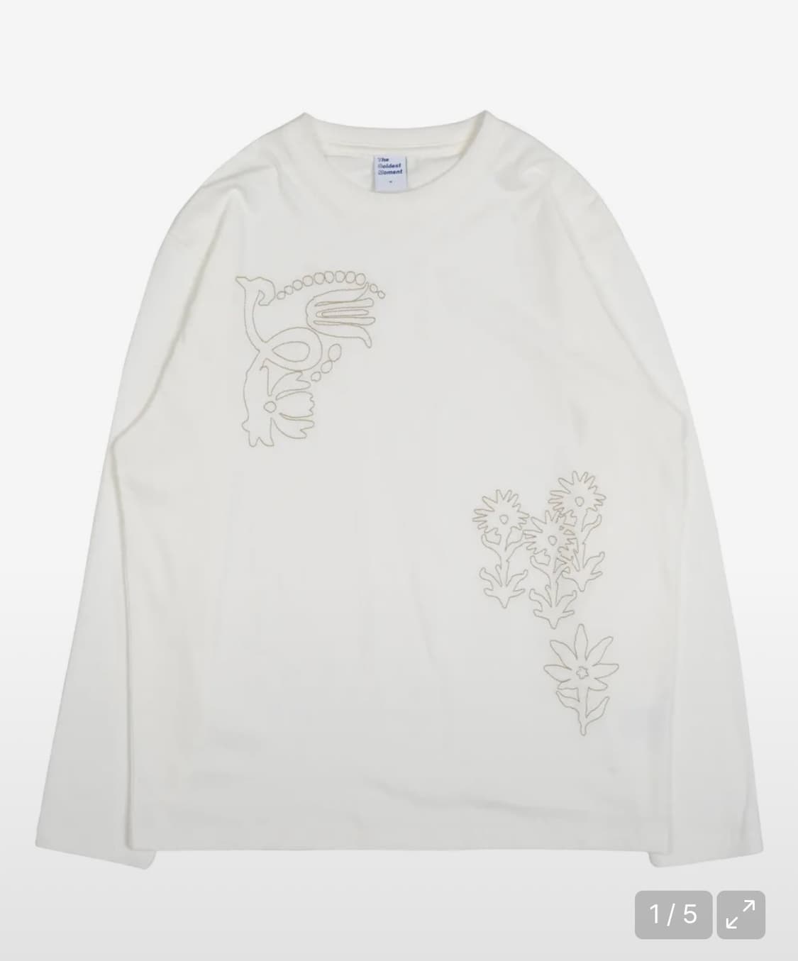 더콜디스트모먼트 TCM garden long sleeve롱슬리브 화이트 상품이미지1