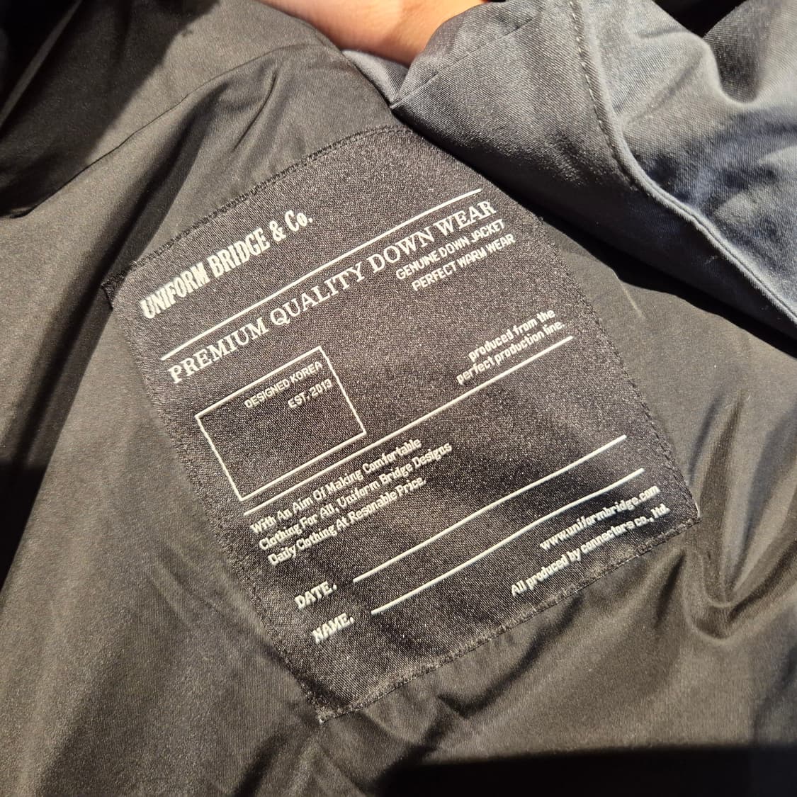 유니폼브릿지 덕다운 롱 패딩 L  상품이미지3