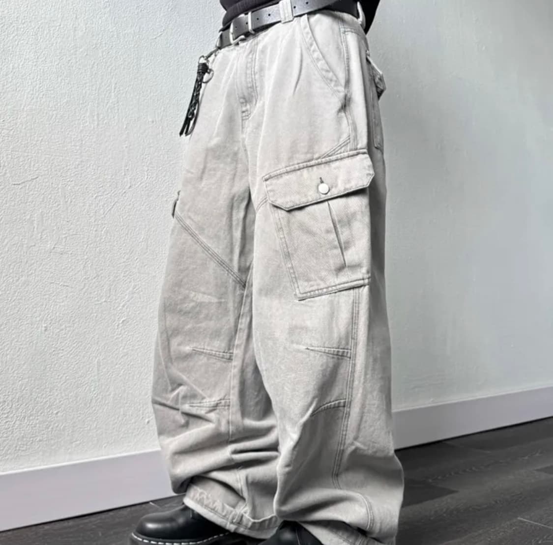 [Unisex]다잉 그레이 카고 팬츠 상품이미지1