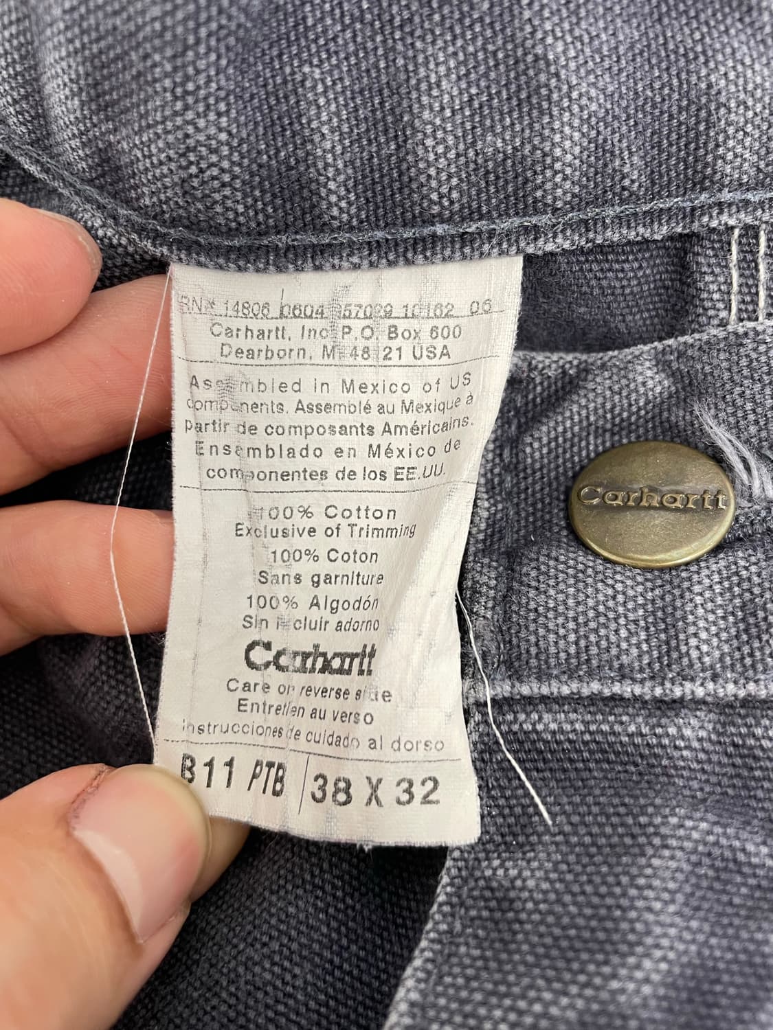 Carhartt B11 PTB 칼하트 카펜터 싱글니 팬츠 상품이미지9