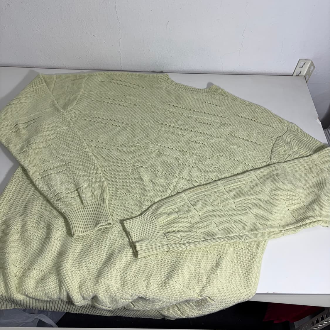 OS 호웰 HOWELL 아이보리 루즈오버핏 라운드 면니트 상품이미지4