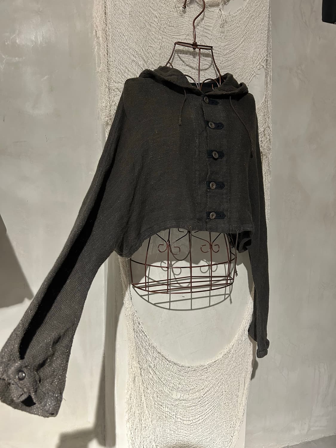 캐피탈 후드 크롭 가디건  상품이미지1