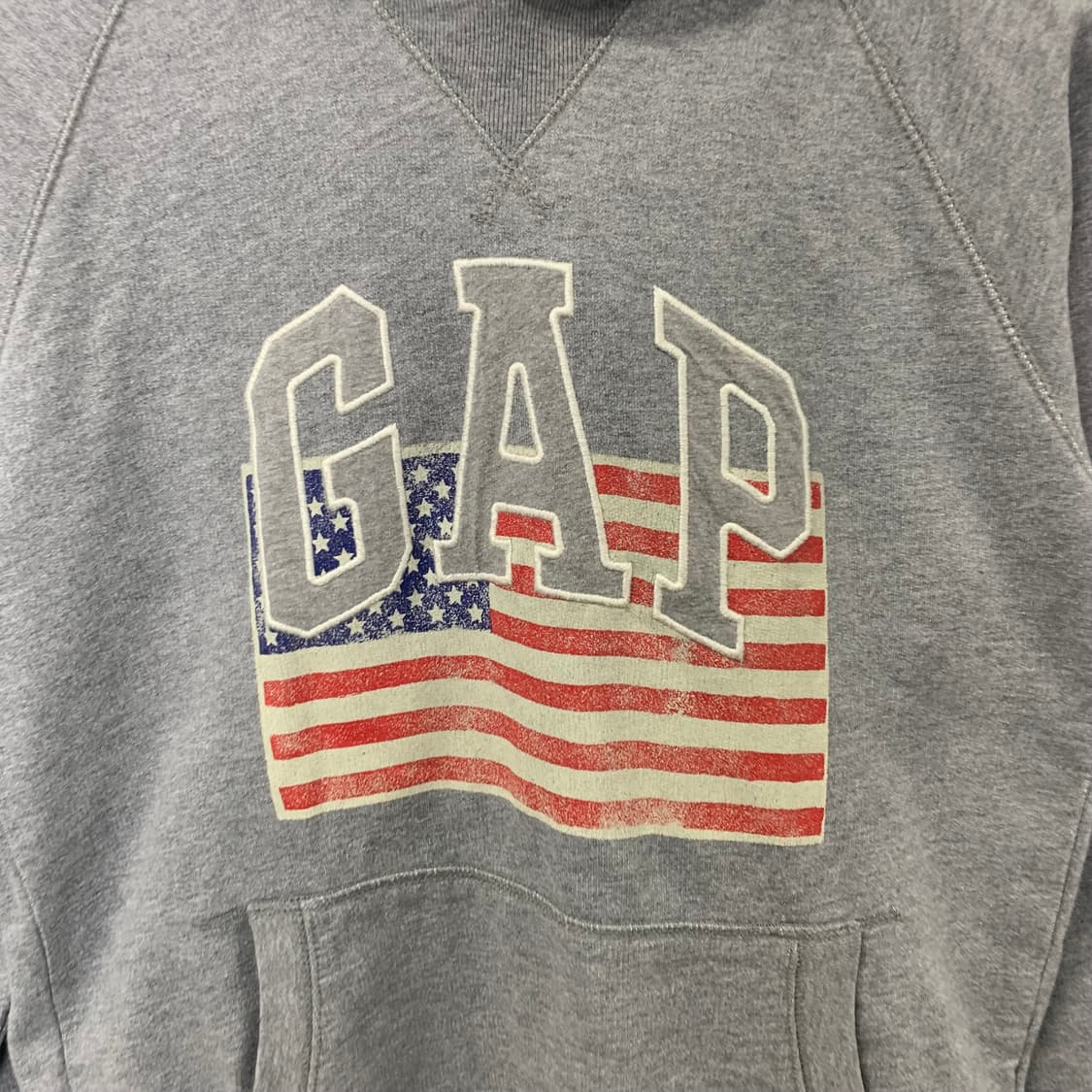Gap 갭 성조기 그레이 후드티 상품이미지4