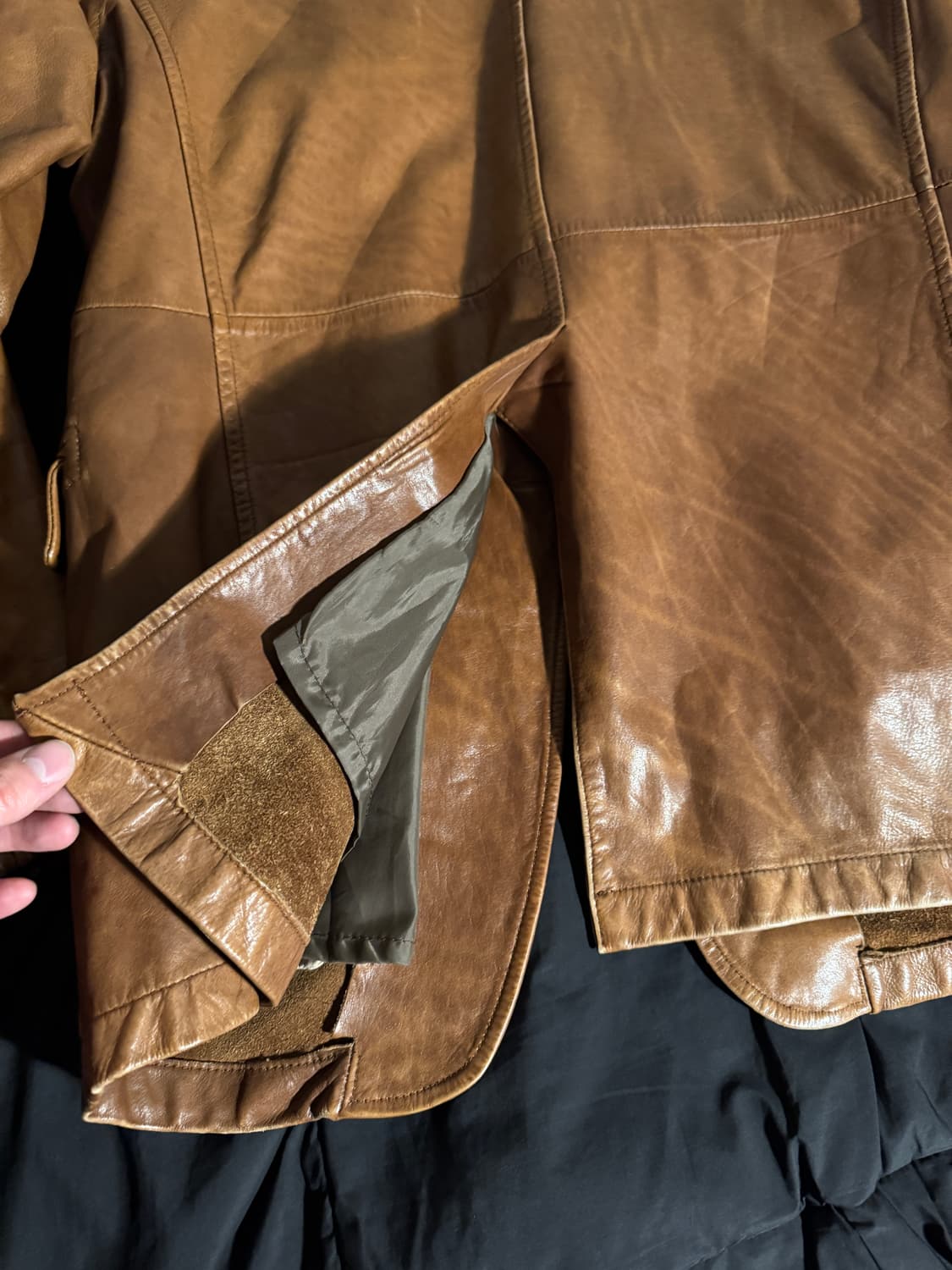 일본 빈티지 소가죽 블레이저 상품이미지6